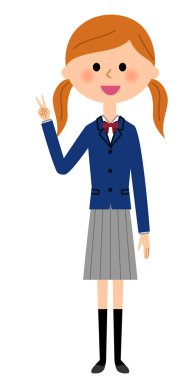 V giriş yapan okul kız