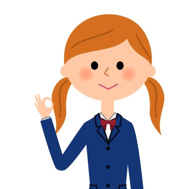 İşareti Tamam kızlar lise öğrencileri