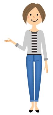 Genç kadın, anne, açıklama