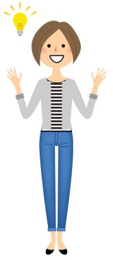 Genç kadın, anne, ilham