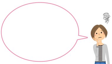 Genç kadın boş metin balon, balon