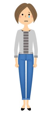 Genç kadın, anne, Cry