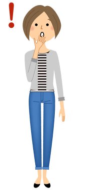 Sürpriz olmasını genç kadın, anne,