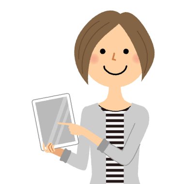 Genç kadın, anne, Tablet