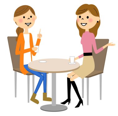 Kadın kafede dinlendirici