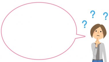 Genç kadın boş metin balon, balon