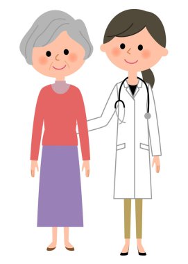 Beyaz önlük, hasta erkek