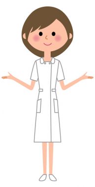 Hemşire, her iki ellerini açtı