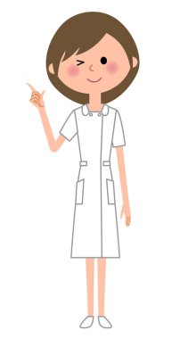 Hemşire, parmak işaret