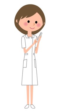 Hemşire, akıllı telefon