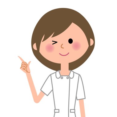 Hemşire, parmak işaret