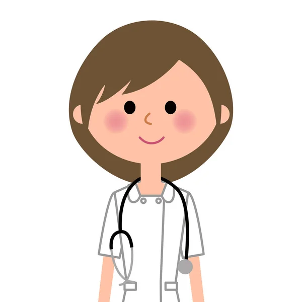 Krankenschwester, Stethoskop, Streife — Stockvektor