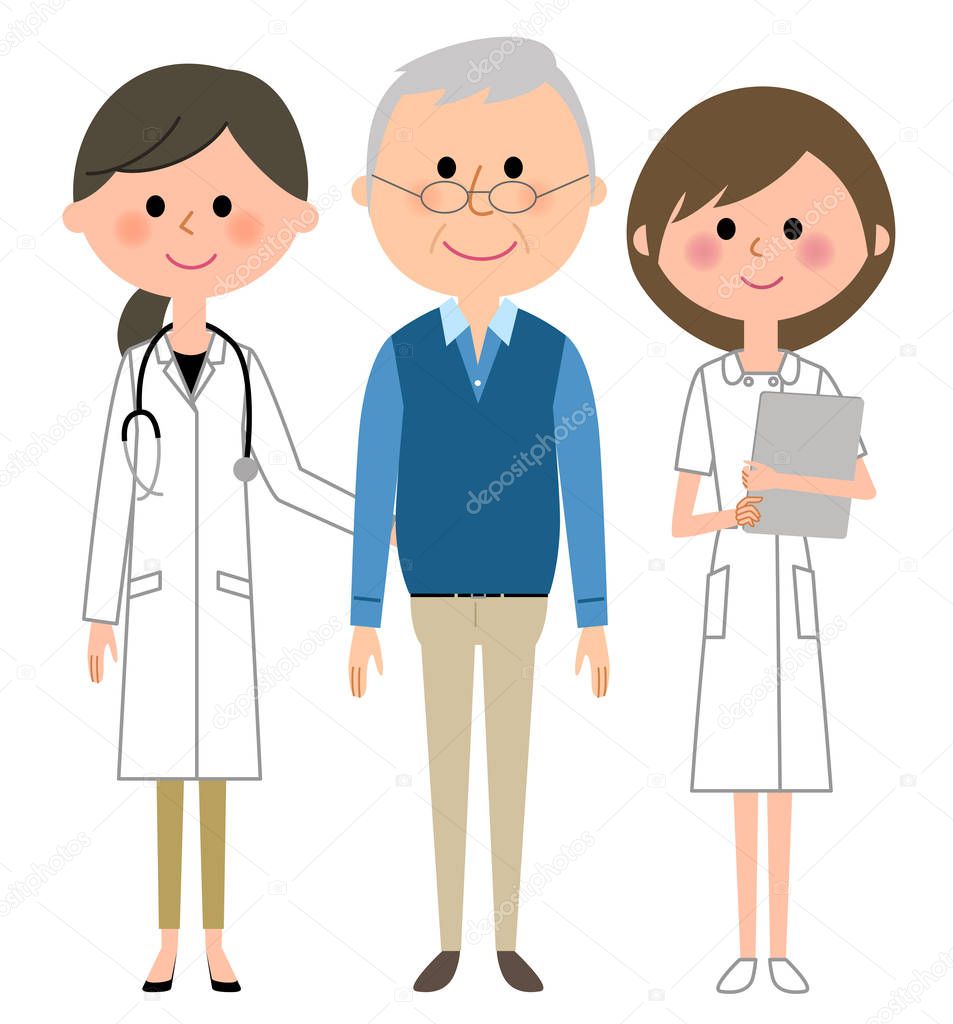 Doctor, nurse and patient