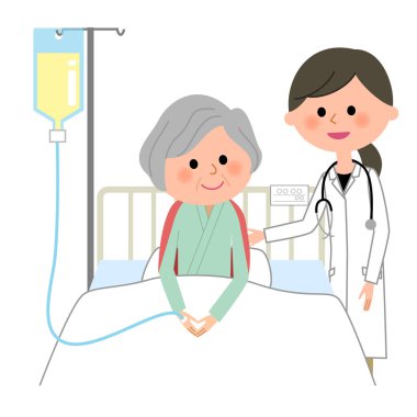 Beyaz önlük, Hospitalized hasta erkek