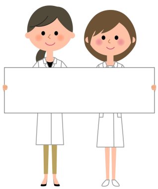 Doktorlar ve hemşireler, beyaz tahta