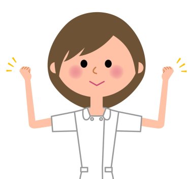 Hemşire, zafer pozu