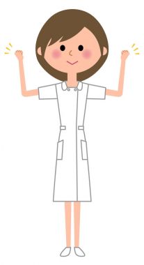 Hemşire, zafer pozu