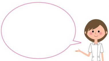 Hemşire, boş metin balon, balon