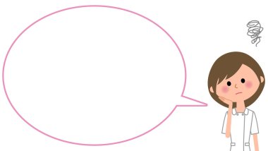 Hemşire, boş metin balon, balon