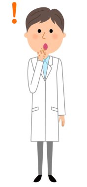 Beyaz önlük, erkek sürpriz / inanılmaz bir Beyaz önlük giyen bir adam bir örnektir.