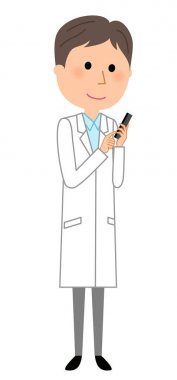 Erkek beyaz ceket, akıllı telefon / bir akıllı telefon ile beyaz bir takım elbise giyen bir adam bir örnektir.