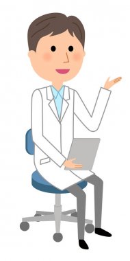 Beyaz önlük, erkek Danışma/bu şey Beyaz önlük giyen bir adam bir örnek.