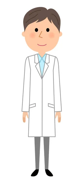 The male of the white coat — Stock Vector