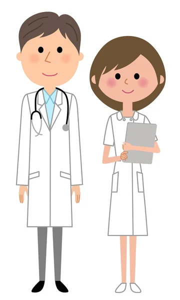 Doctors Nurses Illustrations Doctors Nurses — Stock Vector