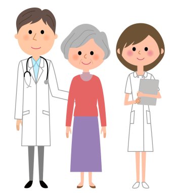 Doktor, hemşire ve hasta/resimler doktorlar, hemşireler ve hastaların.