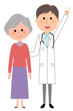 Beyaz önlük, hasta/illüstrasyon insan ve hasta beyaz palto giyen erkek.