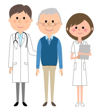 Doktor, hemşire ve hasta/resimler doktorlar, hemşireler ve hastaların.