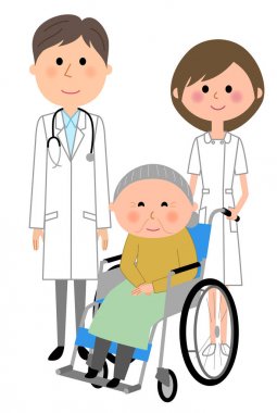 Doktor, hemşire ve hasta/resimler doktorlar, hemşireler ve hastaların.