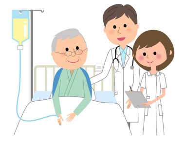 Doctors and nurses,Hospitalized patient/