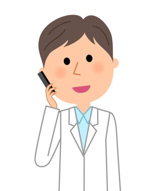 Erkek beyaz ceket, akıllı telefon / Beyaz takım giyen bir adamın bir akıllı telefon konuşmasını bir örnektir.