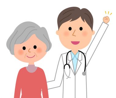 Beyaz önlük, hasta/illüstrasyon insan ve hasta beyaz palto giyen erkek.