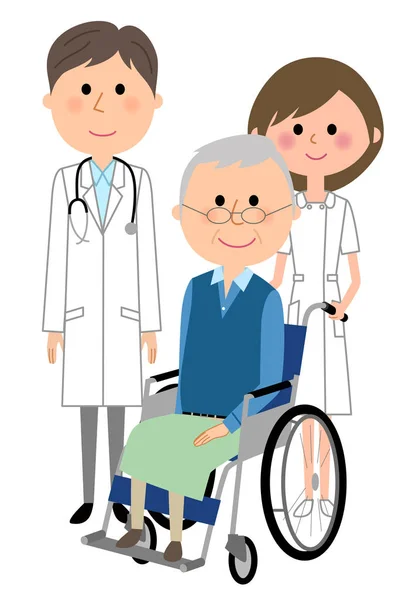 Γιατρός Νοσοκόμα Και Ασθενή Εικονογραφήσεις Γιατρούς Νοσηλευτές Και Ασθενείς — Διανυσματικό Αρχείο
