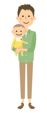 Baba ve bebek / bebek ve babam gösteren bir örnek bulunmaktadır.