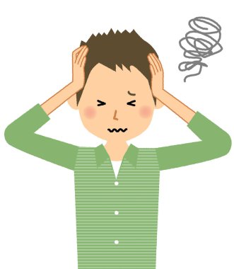 Genç bir adam başını tutan bir kafa/örnek tutmak için genç adam, baba,.