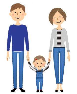 El ele tutuşarak anne / bir ebeveyn ve çocuk el ele tutuşarak örnektir.