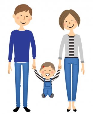 El ele tutuşarak anne / bir ebeveyn ve çocuk el ele tutuşarak örnektir.