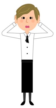 Cafe katip, Garson, panik / panik bir garson bir örnektir.