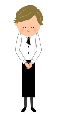 Cafe katip, Garson, yay / yay bir garson bir örnektir.