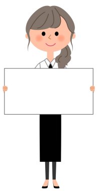 Cafe clerk, Waitress, White board/