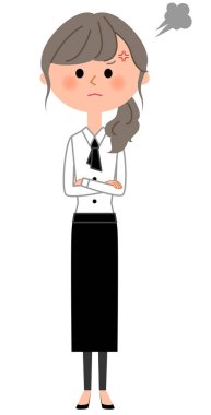 Cafe katip, Garson, öfke / kızgın bir garson bir örnektir.