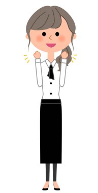 Cafe katip, Garson, zafer Duraklat / zafer poz yapan bir garson bir örnektir.