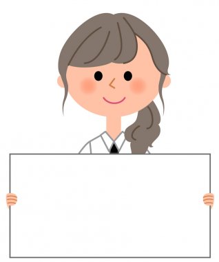 Cafe clerk, Waitress, White board/