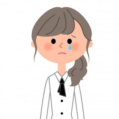 Cafe katip, Garson, Cry/illüstrasyon ağlayan bir garson.