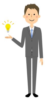 İşadamı, öneri / önerilen genç işadamı gösteren bir örnek bulunmaktadır.