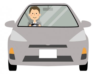 Benim araba banliyö işadamı / arabamı bu çalışmaya commuting bir işadamı bir çizimi.