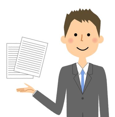 İşadamı, öneri / önerilen genç işadamı gösteren bir örnek bulunmaktadır.